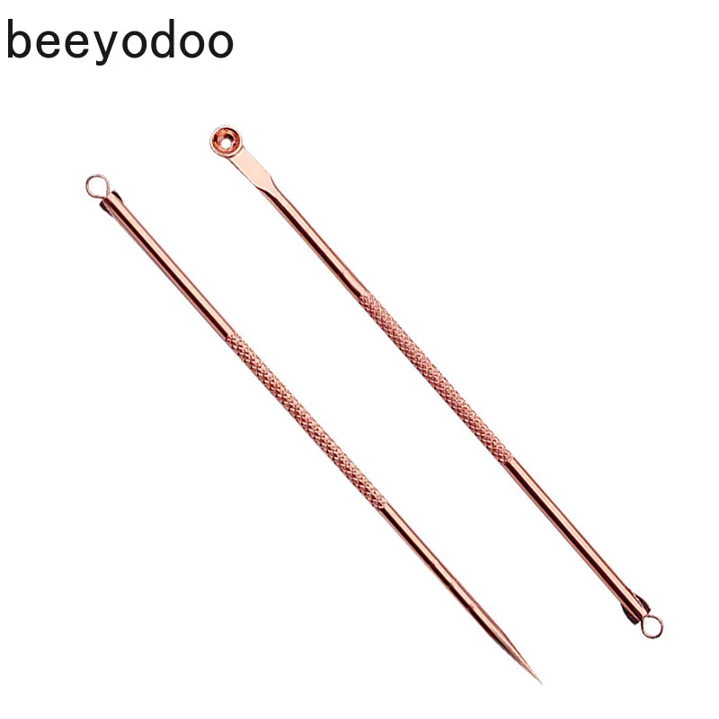 2 шт./компл. розово золотистый и черный головы прыщи акне иглы инструмент для