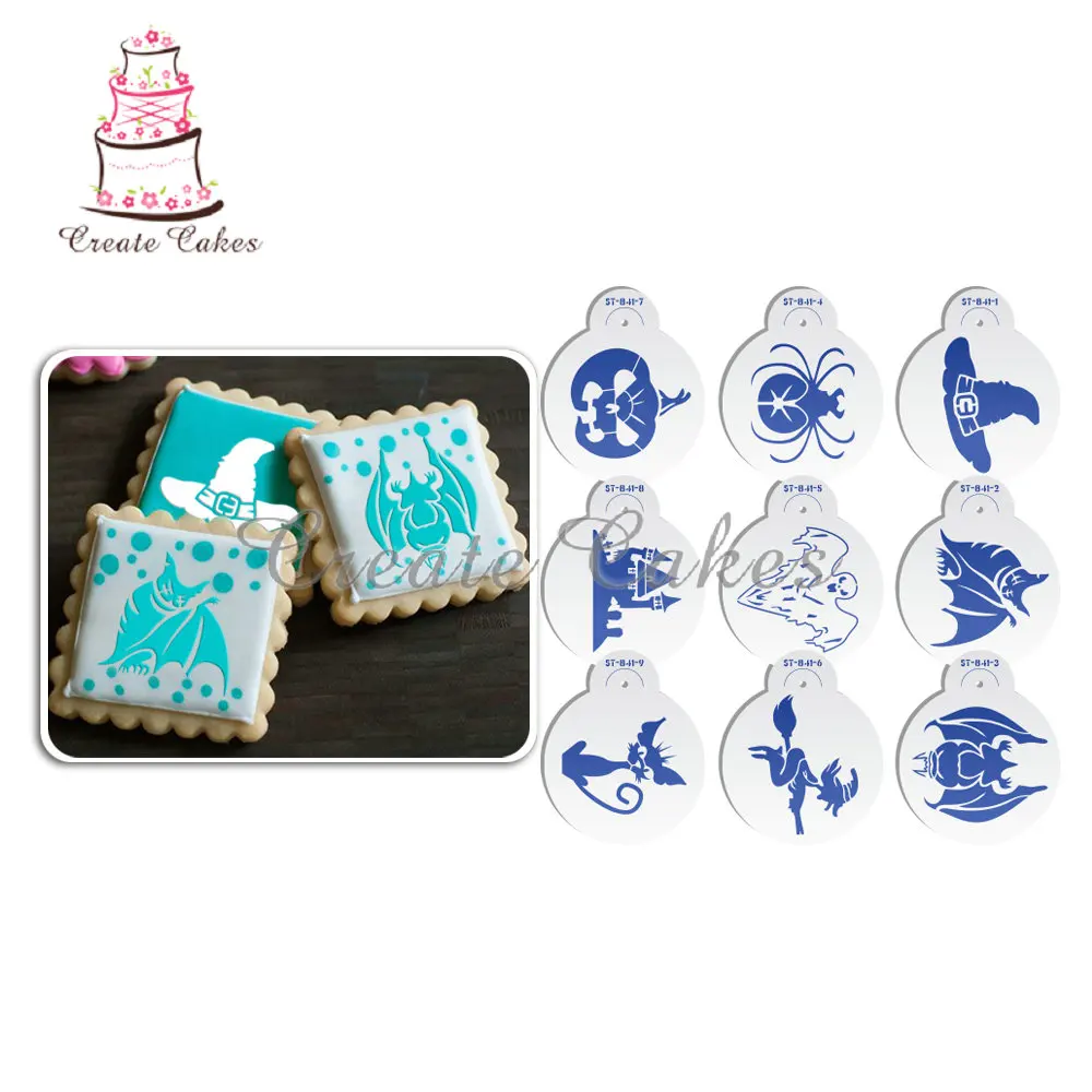 Трафарет для печенья на Хэллоуин пластиковый трафарет помадки торта украшения