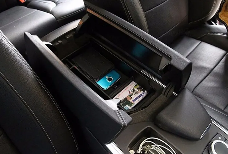 Контейнер для хранения в центральном подлокотнике для Mercedes Benz ML GL GLE GLS Class C292 W166, аксессуары для автомобиля, LHD.