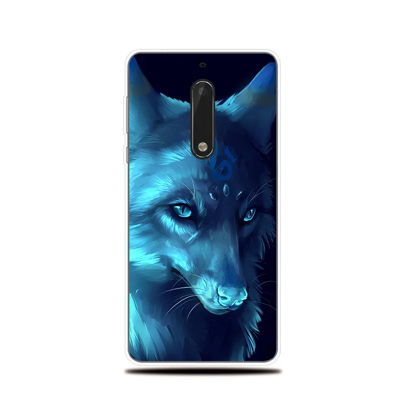 Силиконовый чехол с узором Wild Wolf для Nokia 1 2 3 5 6 7 8X5X6X7 мягкий 8 Plus |