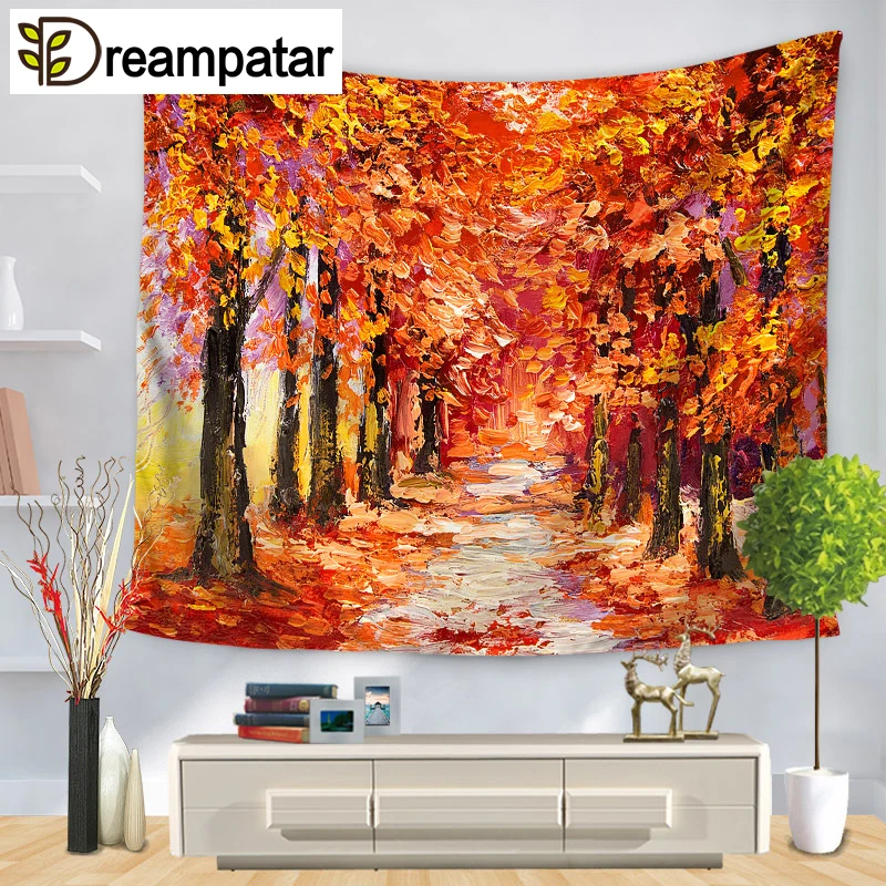 Креативная искусственная картина маслом красивый оранжевый желтый клен осенний