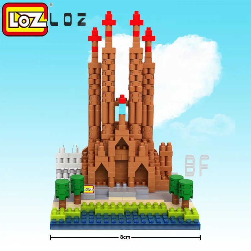 LOZ Sagrada Семейный мини блок всемирно известная коллекция архитектуры классические