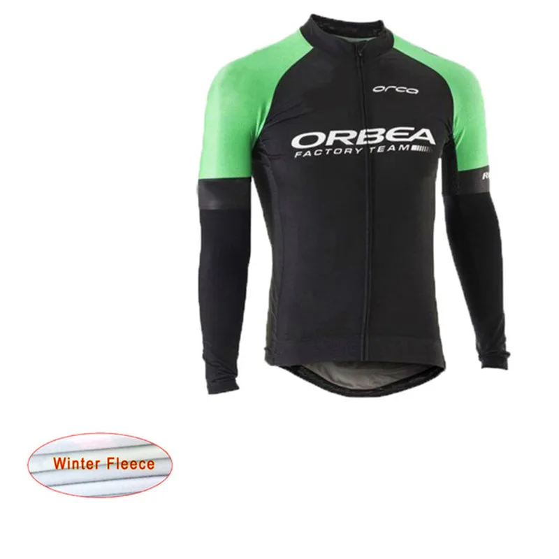 2018 Новый Велоспорт Джерси Orbea Pro зима Термальность флис с длинными рукавами Vélo