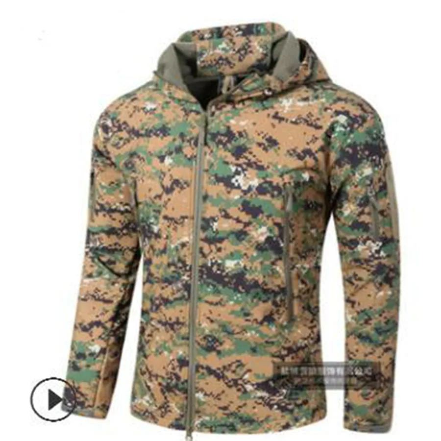 9 XS-5XL, большой размер, Мужская тактическая мягкая оболочка, Акула, кожа, куртка, на открытом воздухе, для кемпинга, охоты, тренировочная, водонепроницаемая, ветрозащитная, пальто, армейские Топы - Цвет: 9