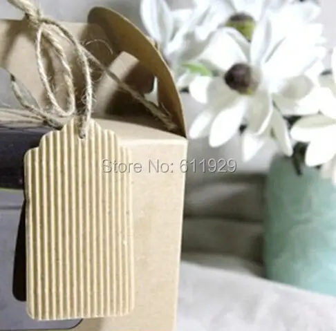 

Free shipping wholesales blank retro corrugated kraft paper tags 4.5x8cm/DIY gift baking price tag/decorated card 200 pcs a lot