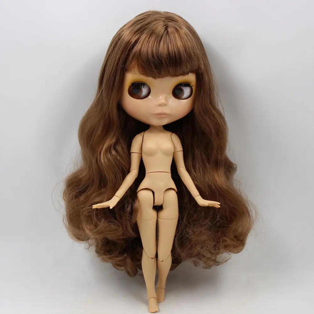Ледяной DBS Blyth кукольные нет. BL9158 каштановые волосы Совместное тела сжигания кожи