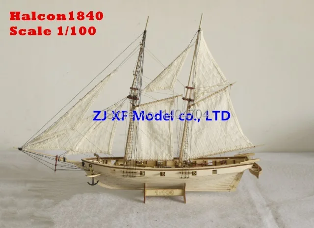 NIDALE Модель Масштаб 1/100 Halcon1840 мини-спасательная лодка деревянная модель/Готовые парус/латунь обновления не включают модель лодки