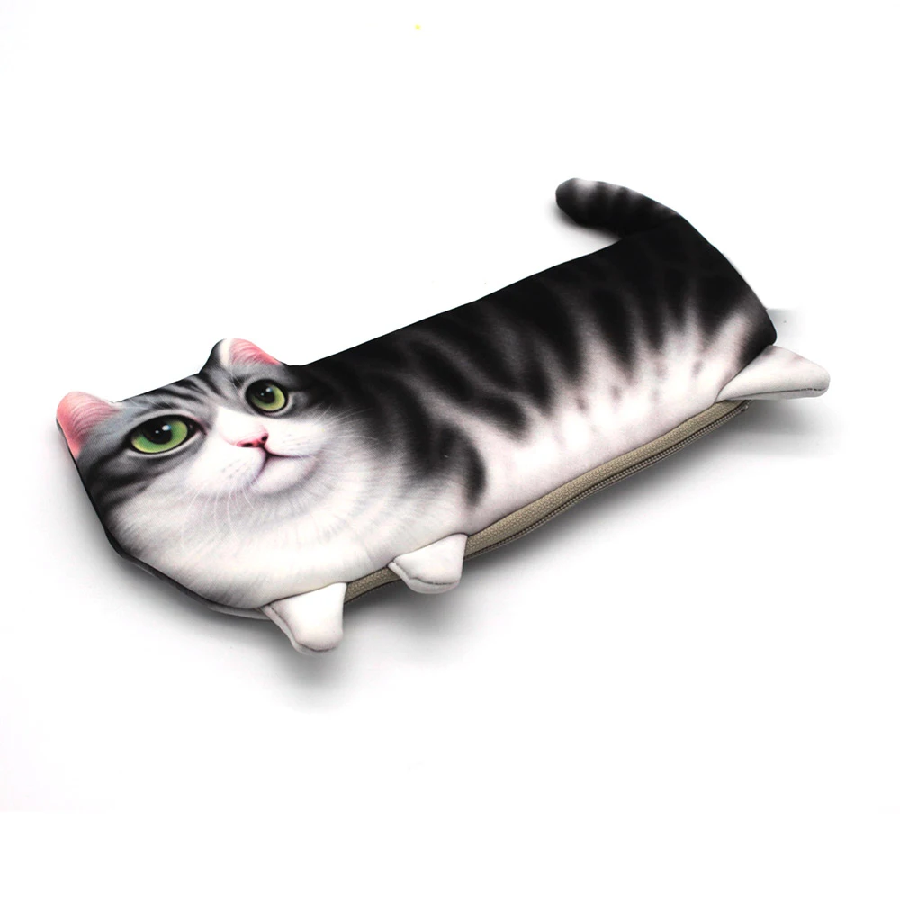 Новинка 2018 кавайная чехол для карандаша с имитацией мультяшного кота мягкая