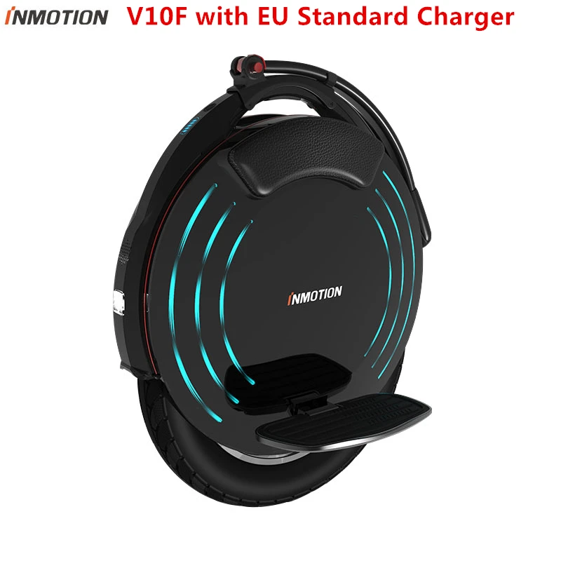 EU Plug--V10F INMOTION V10/V10F самобалансирующийся скутер электрический Моноцикл со встроенной ручкой EUC Monowheel Hoverboard с лампами - Цвет: EU Plug--V10F