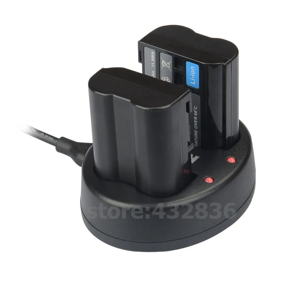 Новое поступление Двухканальное Зарядное устройство USB для фотоаппарата Nikon D7000