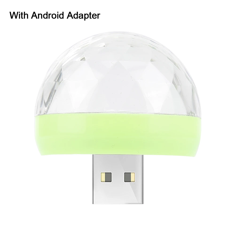 with Android Adapte Мини USB диско-светильник светодиодный вечерние светильник s красочный эффект сценический светильник dj светильник для дома вечерние украшения караоке Прямая поставка - Цвет: with Android Adapte