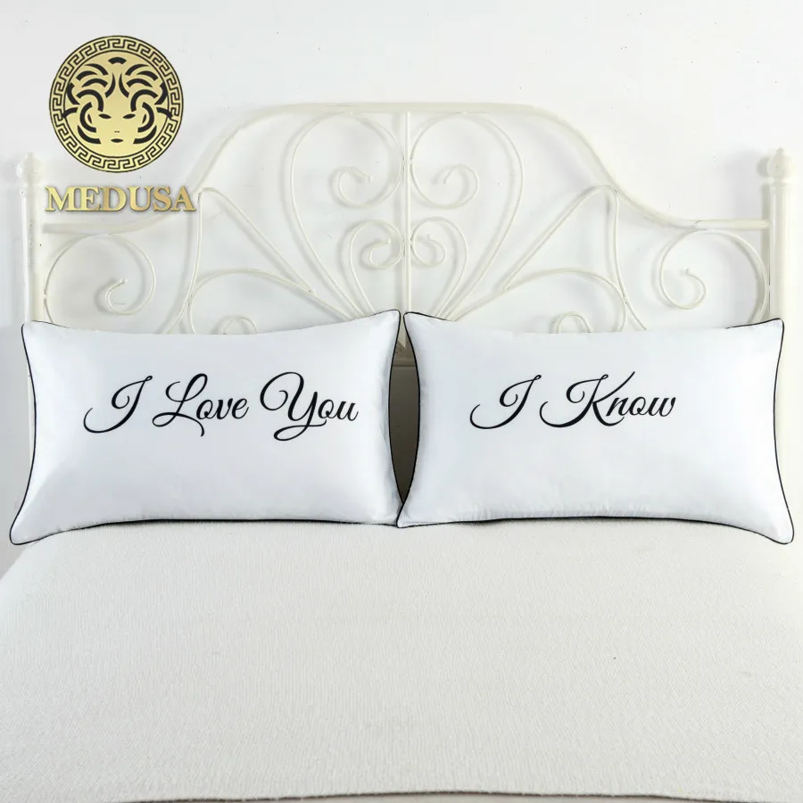 Kiss me good night wake с улыбкой годовщина свадьбы наволочки подарок для любителей пары
