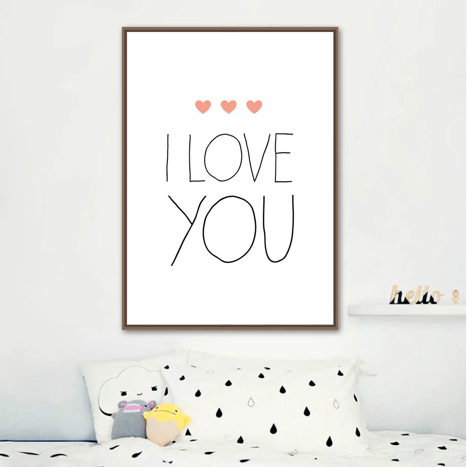 Настенный художественный принт кролик слон мультфильм Розовый декор для комнаты