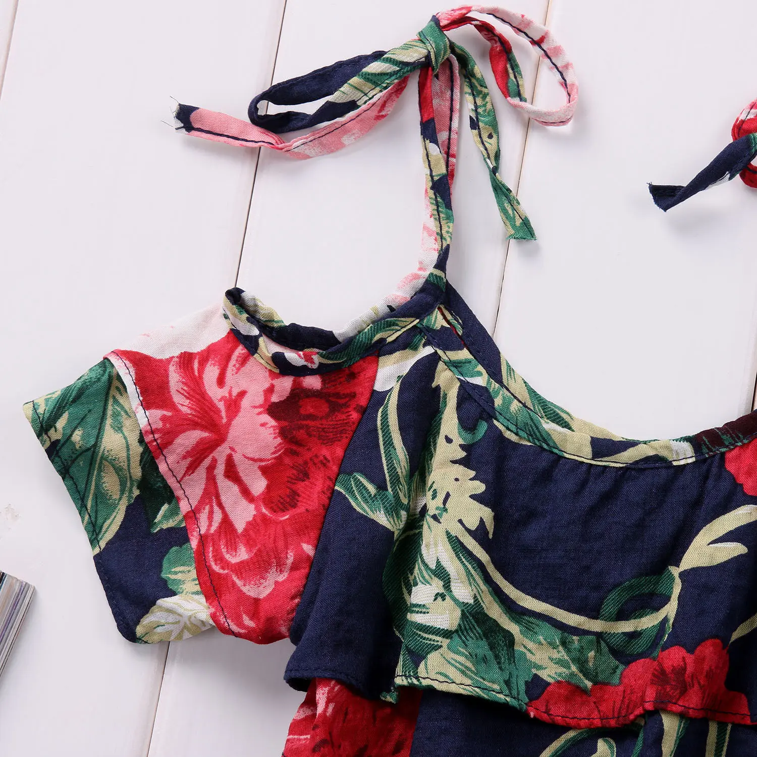 Платье с открытыми плечами для маленьких девочек детское летнее праздничное