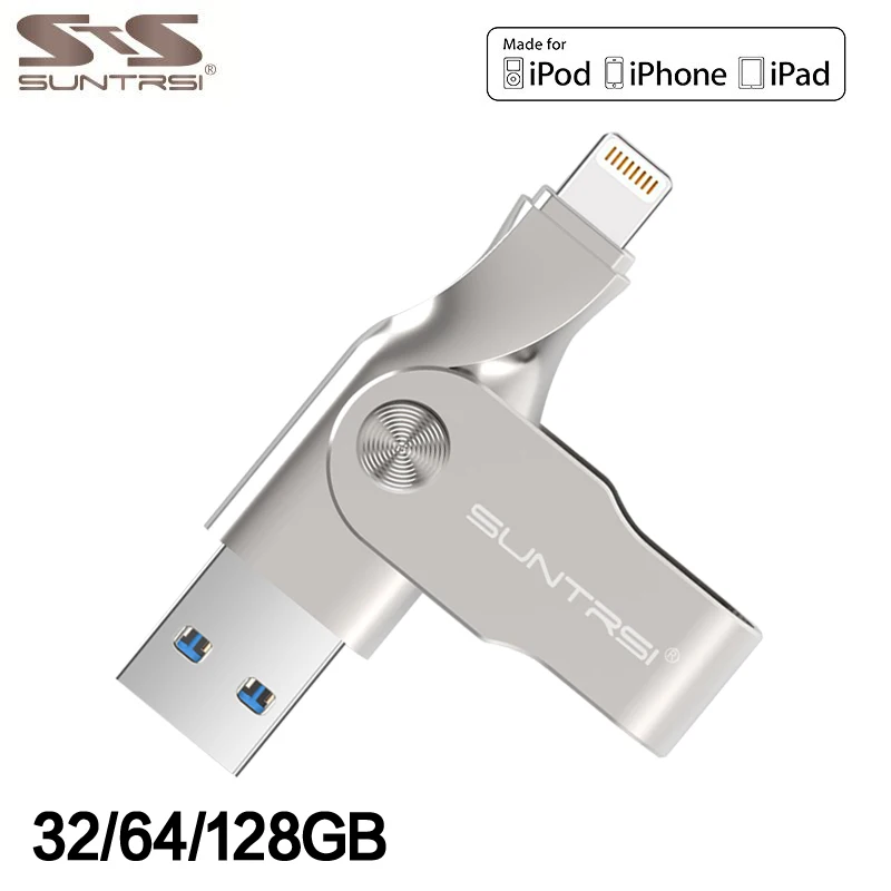 Suntrsi USB флэш накопитель для iPhone 5 5S 6s 7 Высокоскоростной 3 0 портативный 128 Гб карта
