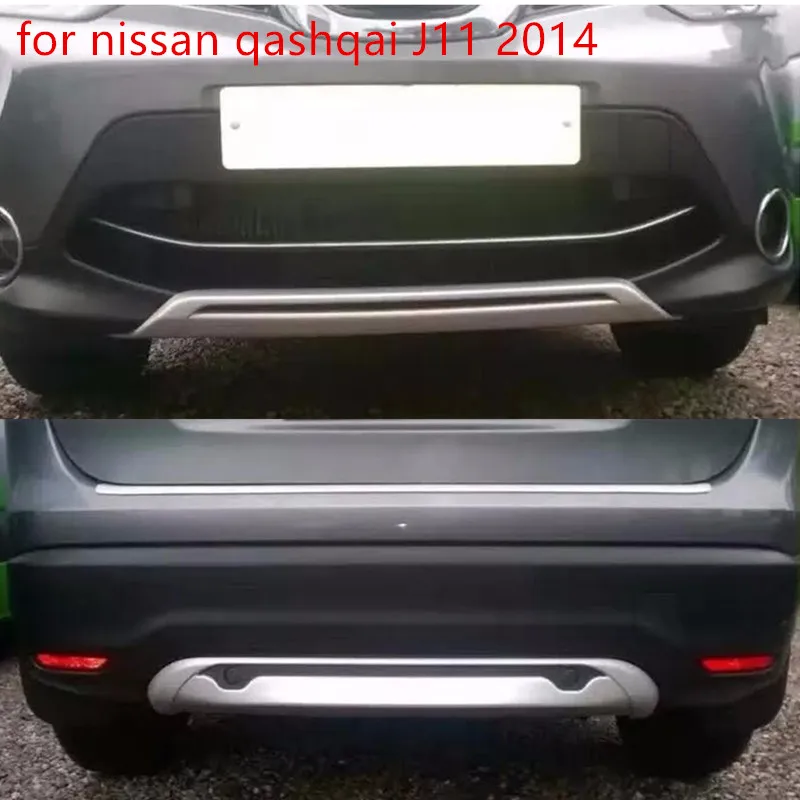 

Auto front and rear skid plate bumper protect cover for nissan qashqai J11 2014 2015 2016,ABS plastic ,2pcs/lot