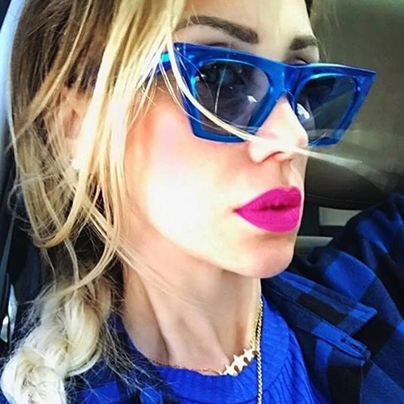 JAXIN модные большие солнцезащитные очки женские ретро для мужчин прозрачная