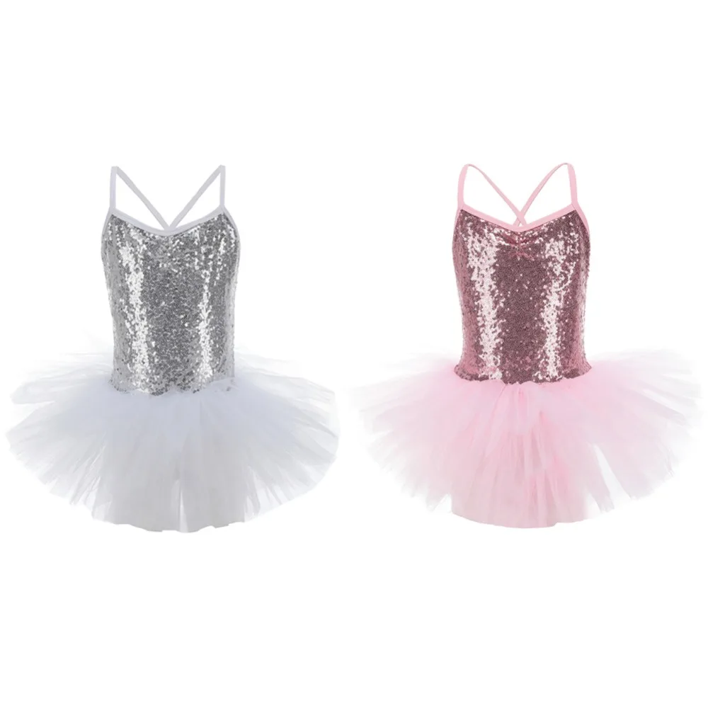 Девушки блесток лифчик балетная пачка платье балерины лебедь костюм