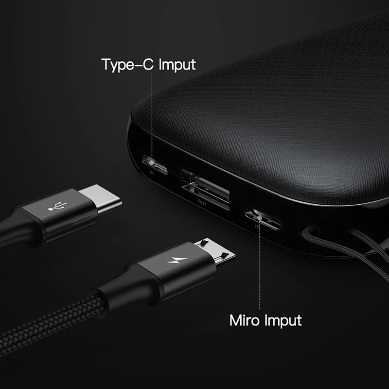 Baseus 10000 мАч Мини банк питания для iPhone X XR 8 портативный Банк питания быстрое зарядное устройство для samsung Xiaomi Внешний аккумулятор повербанк