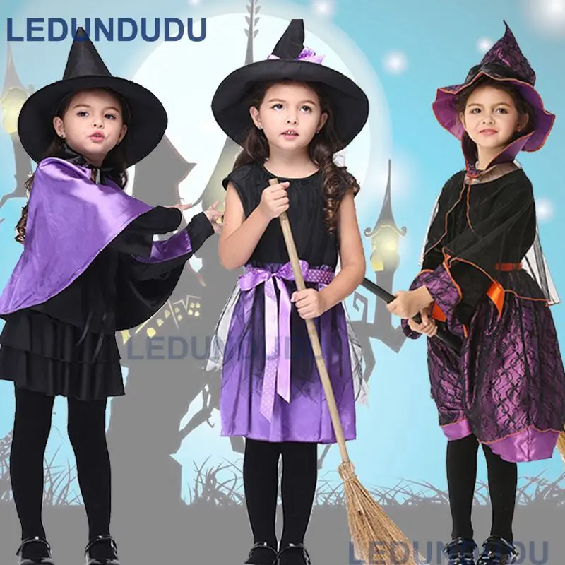 Детский костюм для косплея ведьма с шляпой|cosplay costume|witch cosplaywitch dress |