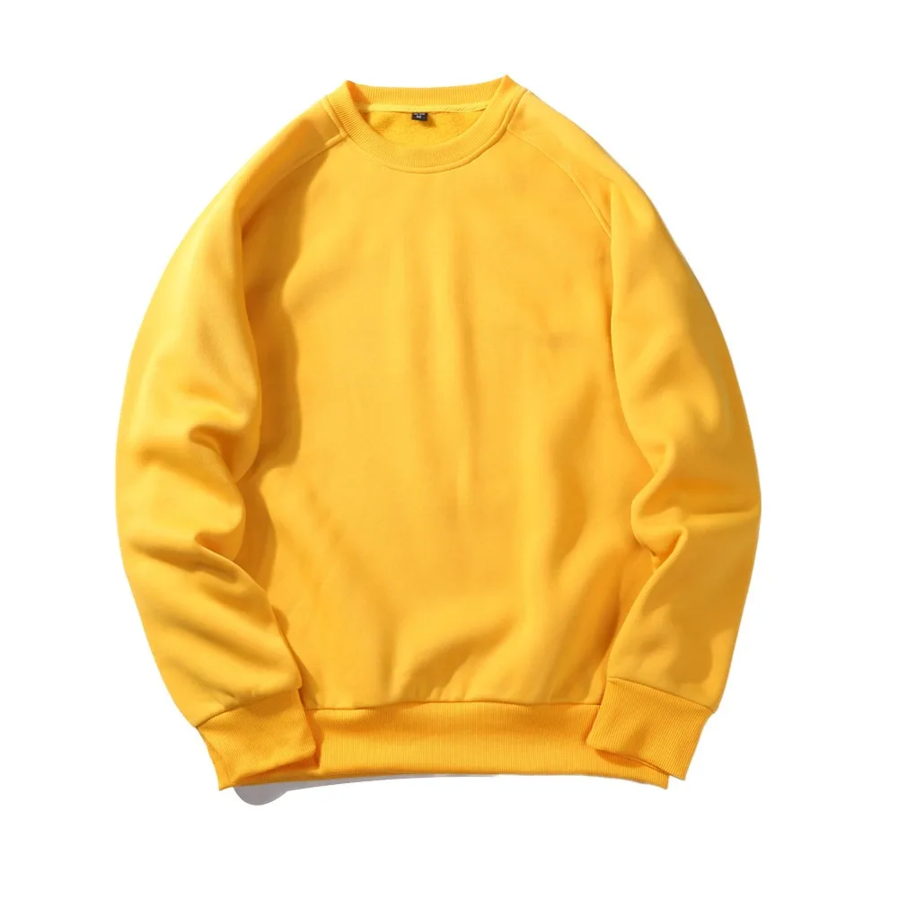 

Loose fit fleece lining hoodies men O neck casual sweatshirts new arrival 2019 autumn collection