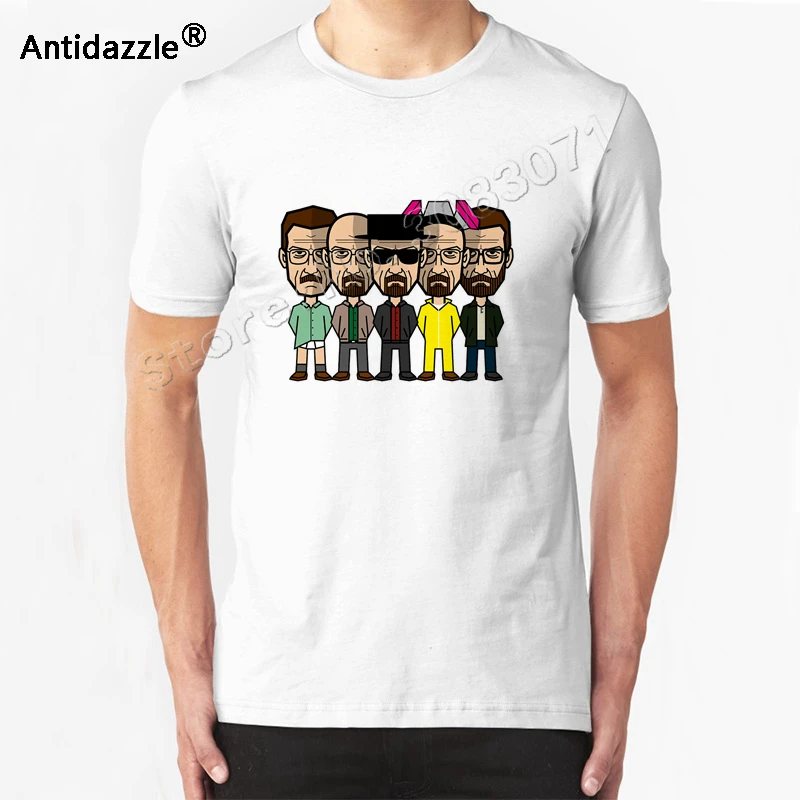Antidazzle настроить Лето Walter White Эволюция Забавный мультфильм для мужчин с коротким