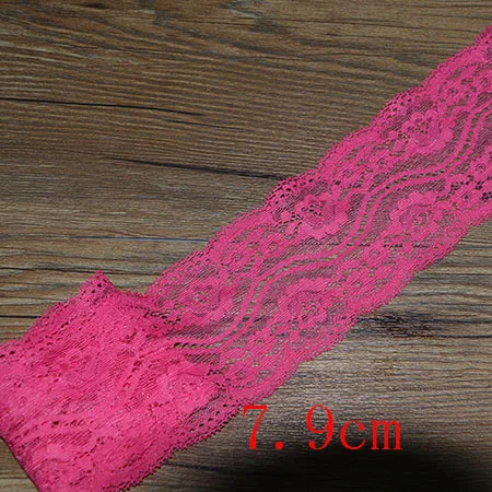 1 yard Аксессуары для одежды, изысканные цветные кружева, качественная ткань, кружево с эластичным кружевом, эластичные Широкие 8 см, эластичные кружева, rilace материал - Цвет: 1 yard
