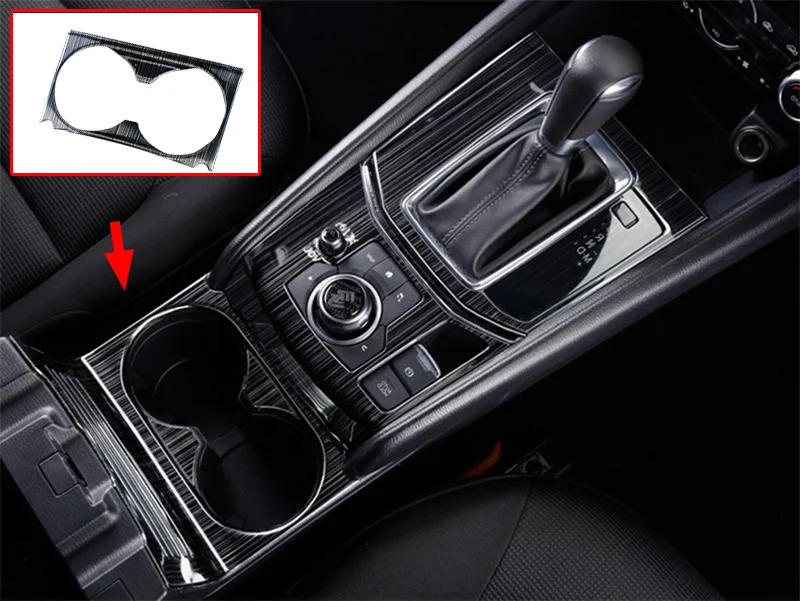 Cup Panel Для Mazda CX-5 CX5- KF RHD Автомобильная консоль коробка переключения передач Панель отделка рамка Чехлы наклейки полосы украшение ремонт стиль - Название цвета: Cup Panel