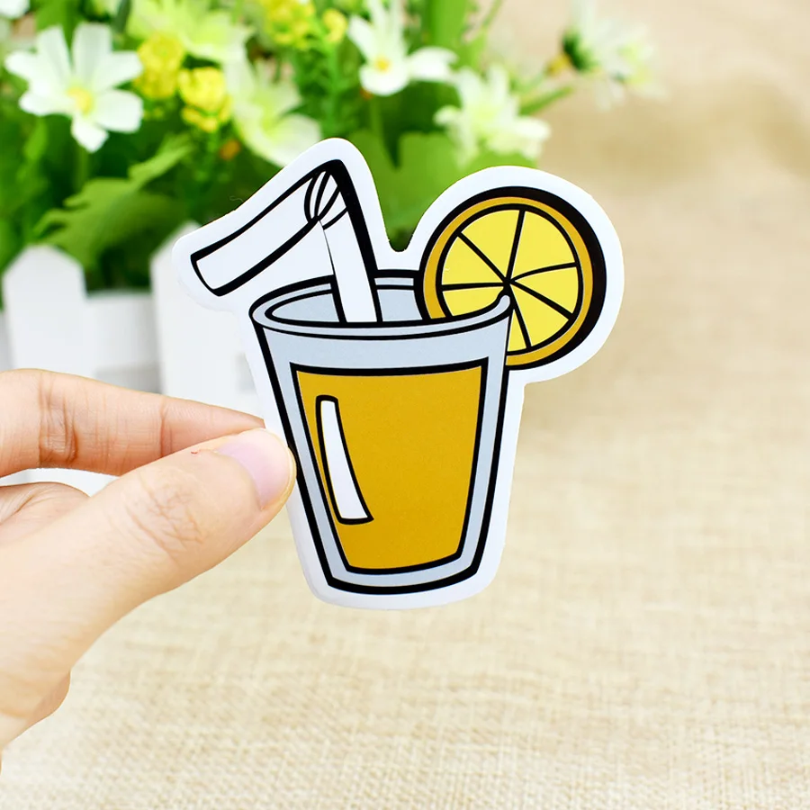 Наклейки в виде лимонного чая 1Psc JDM симпатичная детская игрушка наклейки для DIY