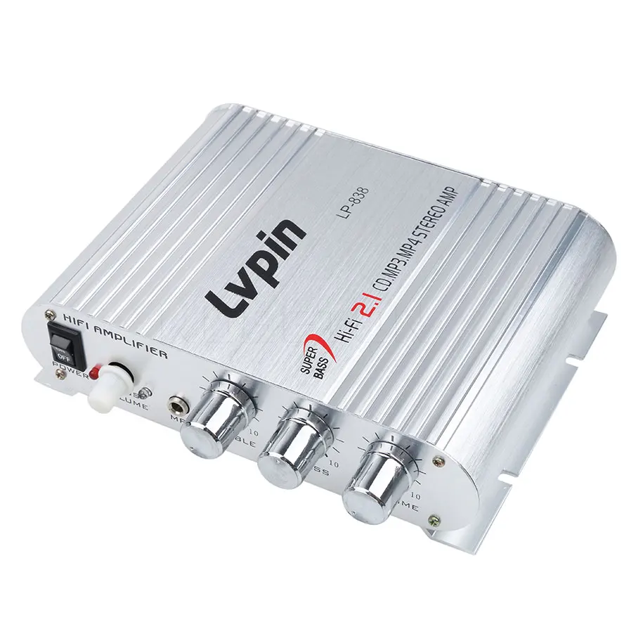 Lvpin LP 838 Автомобильные усилители каналов Hi Fi 2 1 стерео сабвуфер аудио бас динамик