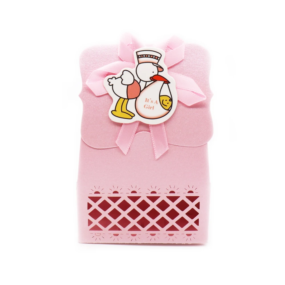 3,5x6,5x10,5 см) розовый/синий baby bottle бумажная коробка конфет первый день рождения Дети вечерние пользу подарок посылка коробка вечерние diy decoraion - Цвет: pink duck