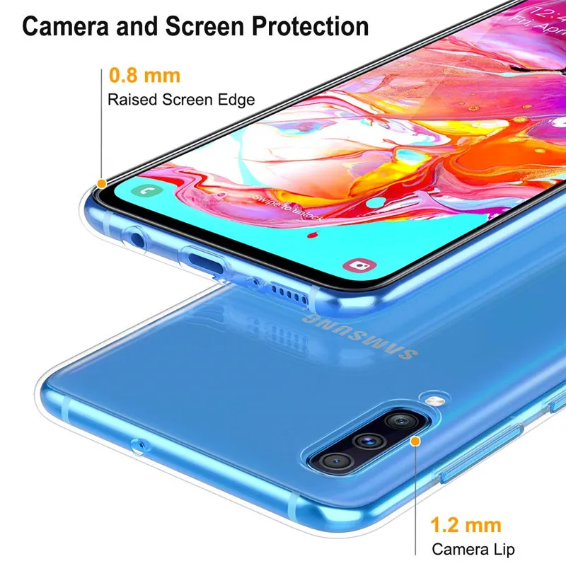 Чехол для Samsung Galaxy A70 мягкий прозрачный силиконовый чехол из ТПУ A 70 A705F SM-A705FN/DS