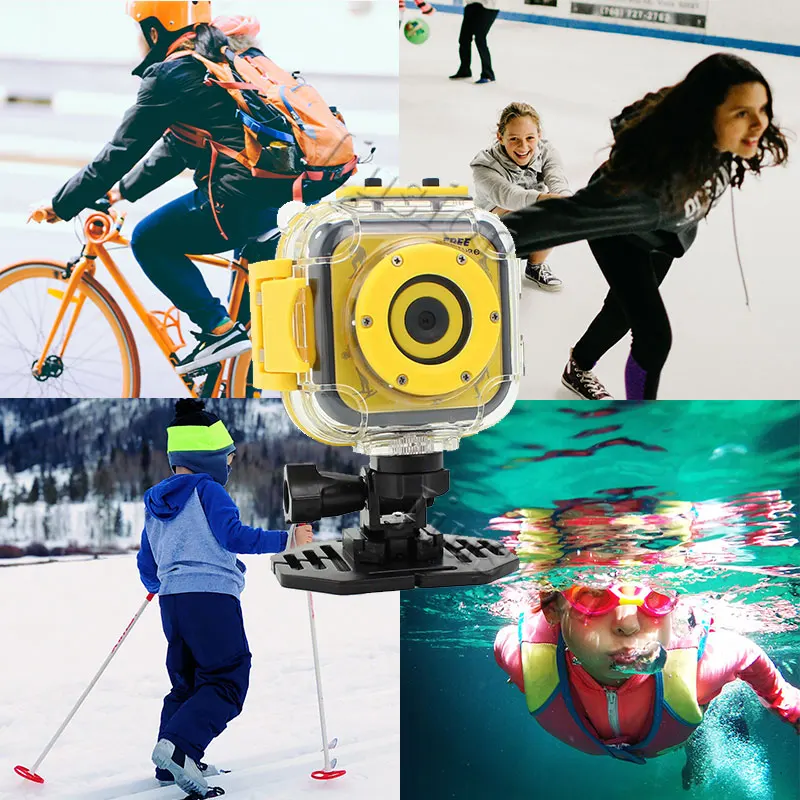 Миниатюрная экшн камера HD для детей цифровая мультяшная видеокамера с ЖК экраном