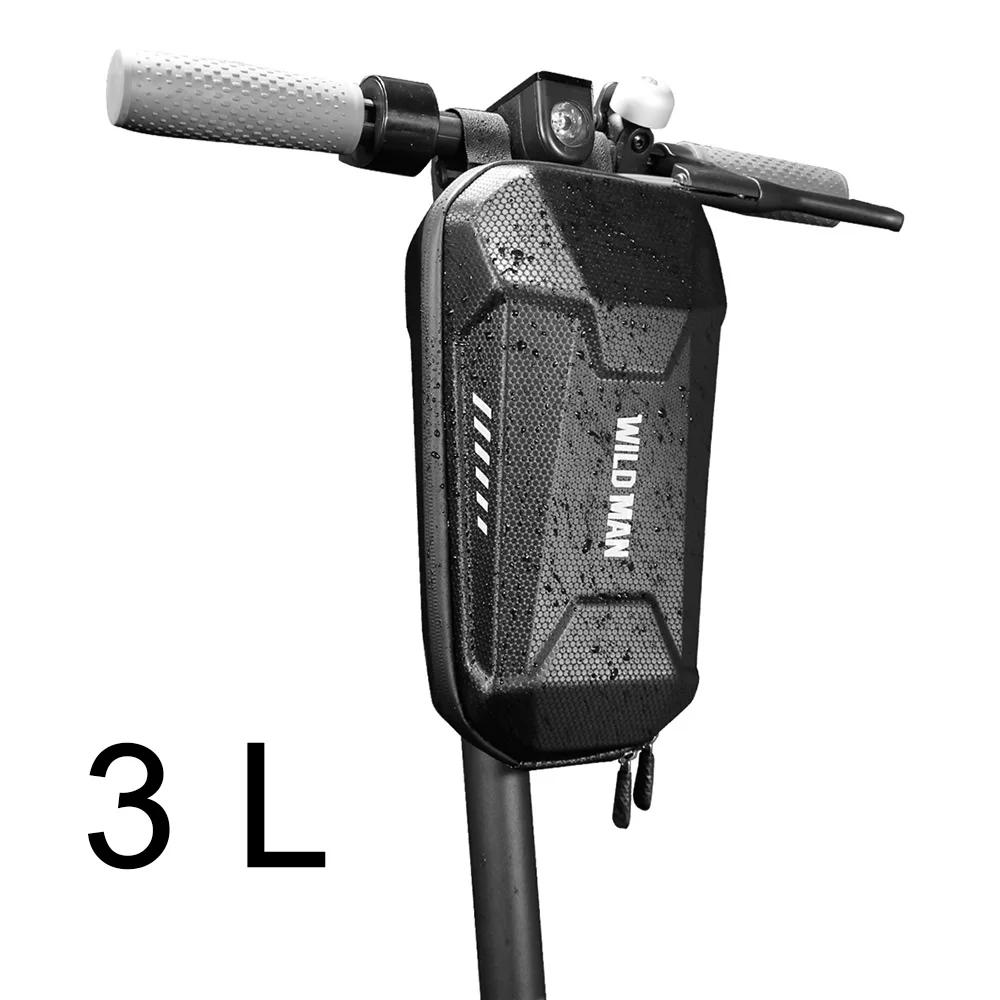 Handle Front Bag for Xiaomi M365 Electric Scooter Folding Bicycle Head Bags Carrier Hanging Bag Waterproof Bike Storage Bags - Цвет: Черный