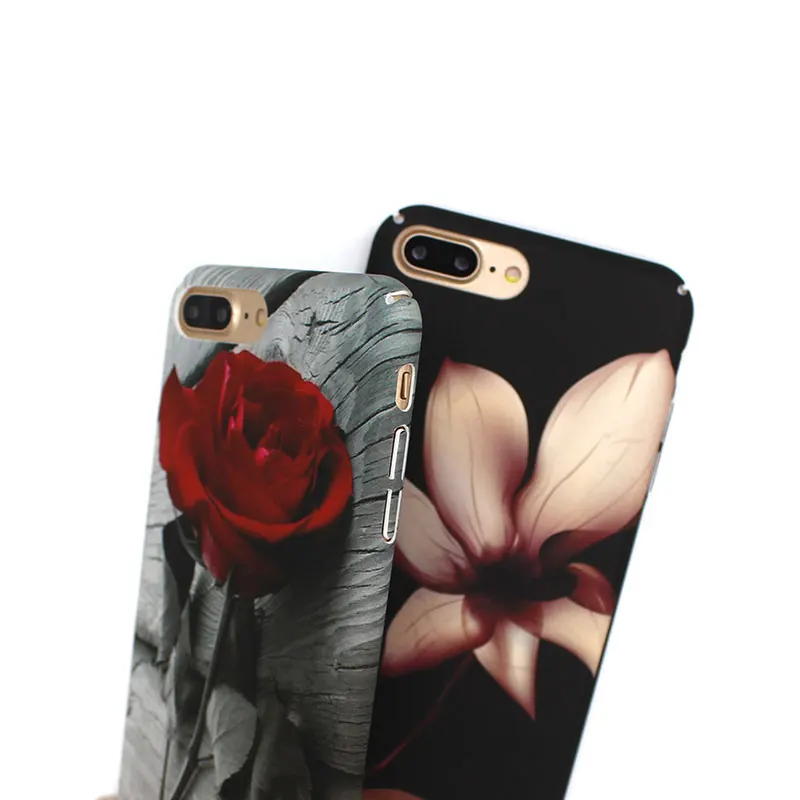 Чехол для iphone 6 s plus 7 Plus Классический Цветочный твердый матовый пластик чехол