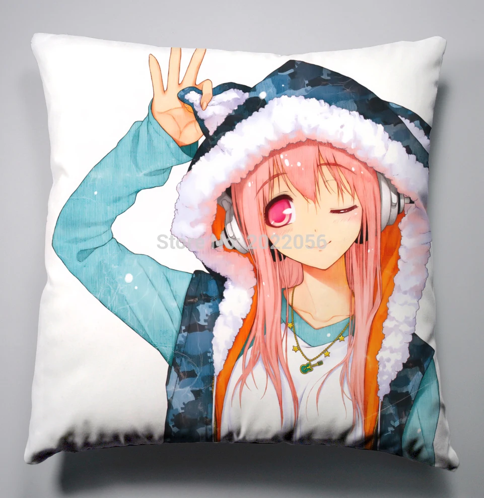 Аниме Манга Sonicomi Super Sonico подушка 40x40 см наволочка чехол для сиденья постельное белье Подушка 003