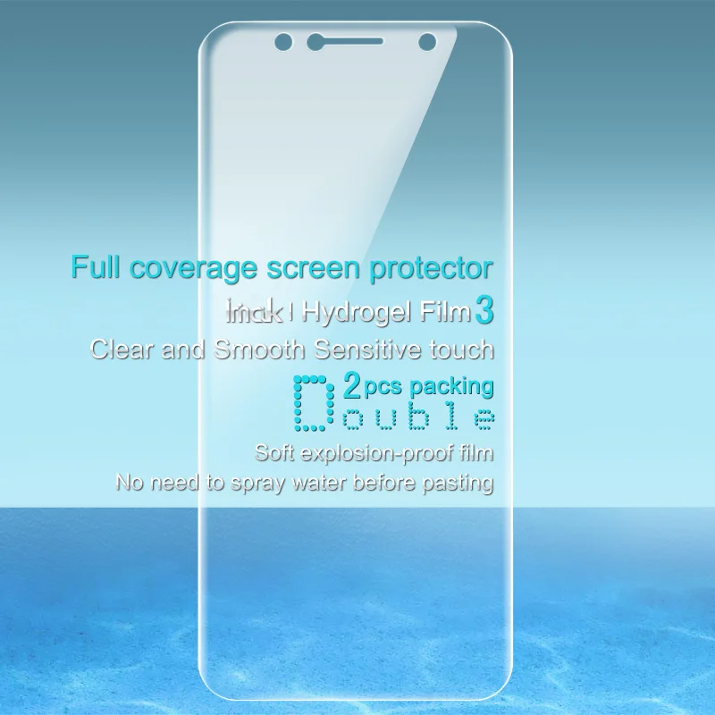 Font Imak для Asus Zenfone Max Pro M1 ZB601KL ZB602KL защита экрана полное покрытие гидрогель III 2 шт Защитная пленка не стекло - Цвет: Font