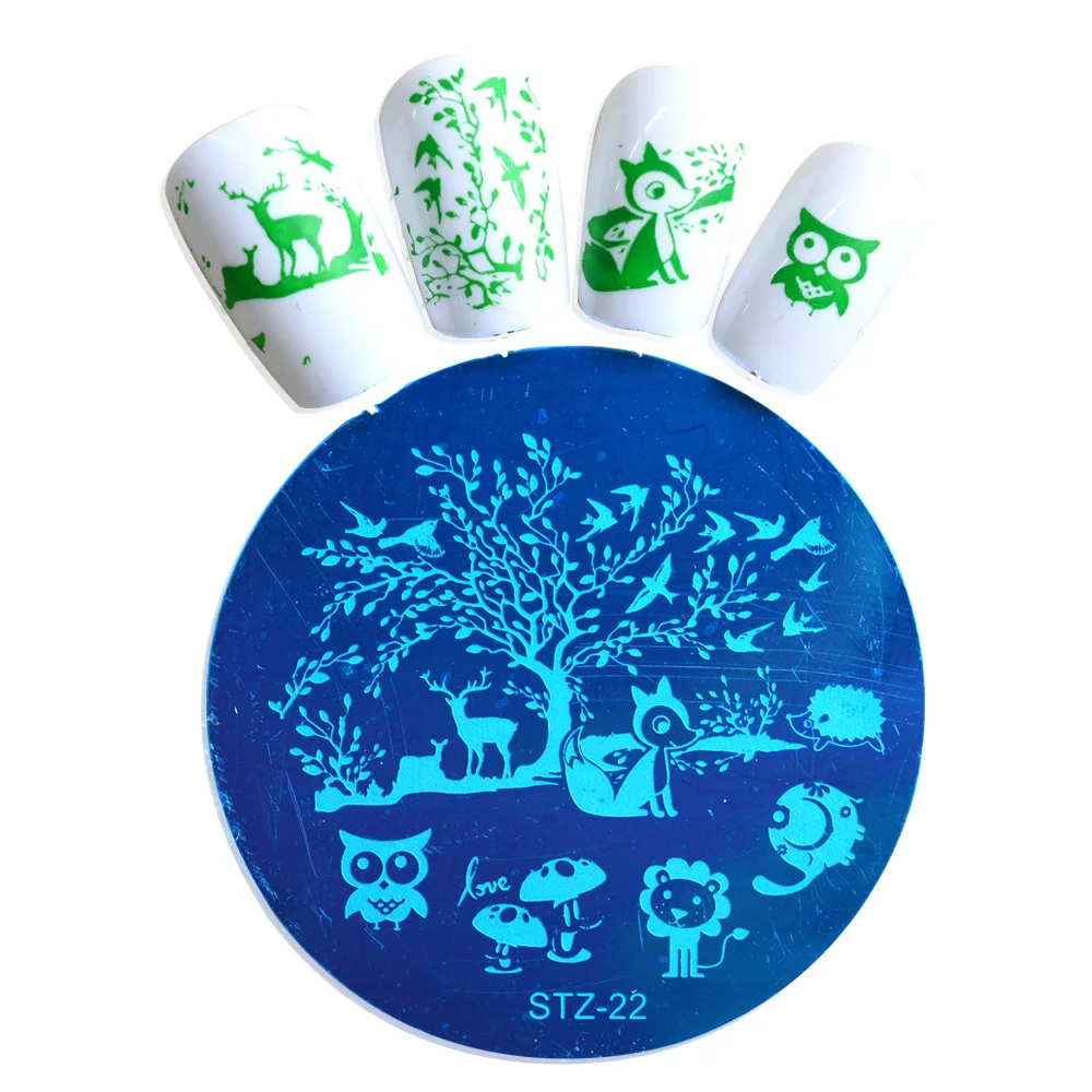 1 шт. Новые шаблоны для дизайна ногтей Переводные пластины украшения милые