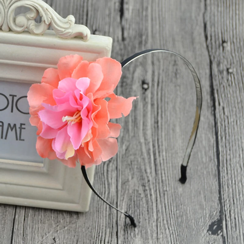 Новый большой цветочный ободок для волос девочек милые ободки детей аксессуары