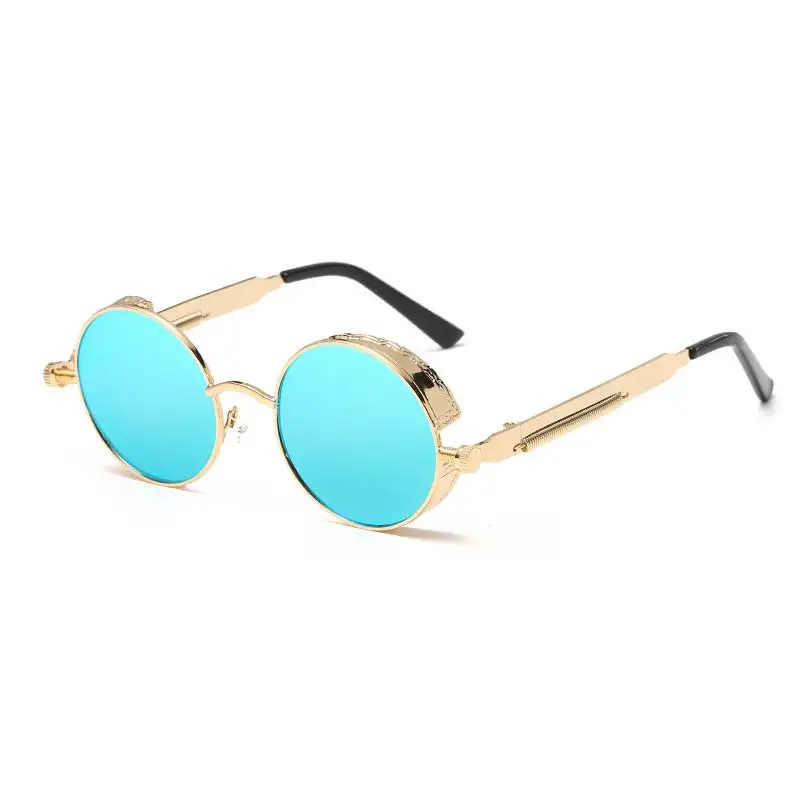 2019 круглые очки в стиле стимпанк Ретро мужские солнцезащитные Для мужчин HD UV400