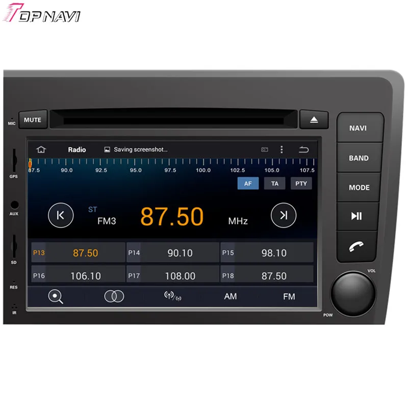 TOPNAVI 7 ''Восьмиядерный 4 Гб ОЗУ Android 6,0 Автомагнитола Стерео gps для VOLVO S60/V70 2001 2002 2003 2004 аудио dvd-плеер