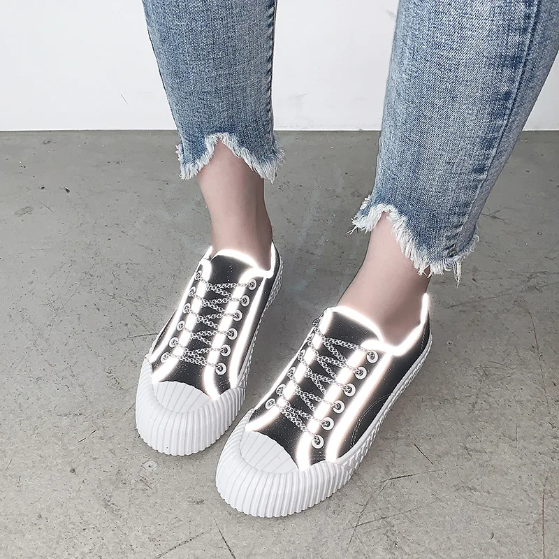 Женская парусиновая обувь Новинка 2019 года флуоресцентная женская повседневная