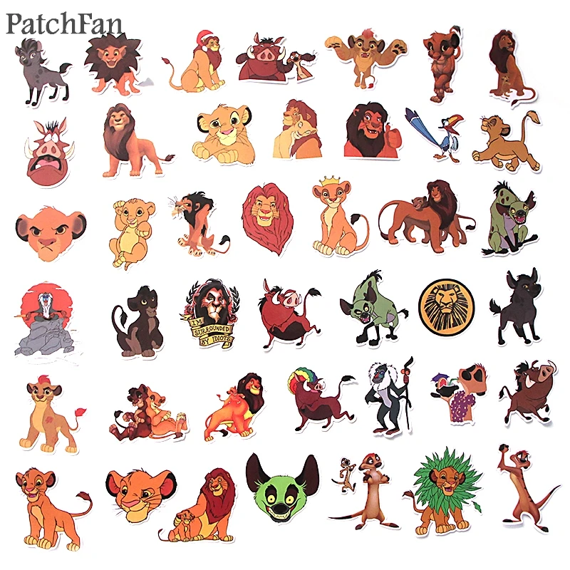 Patchfan 40 шт. лев Король животные мультфильм игрушка Дети Игрушка наклейка, сделай сам, Скрапбукинг альбом ноутбук телефон тетрадь наклейка стикеры A1846