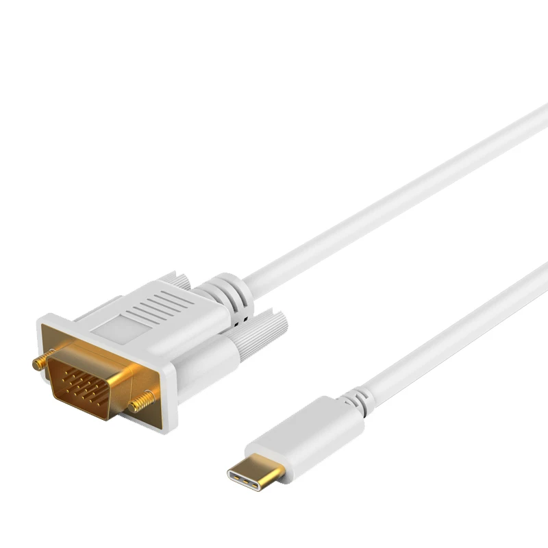 Верхний USB-C VGA кабель (6 футов 1080 p) USB Type-C адаптер Шнур для 2017/2016 MacBook Pro iMac Surface Book 2