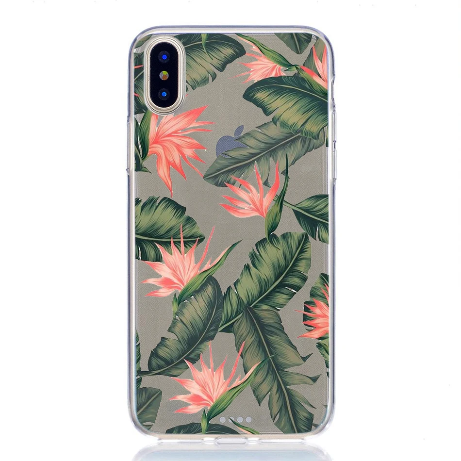 Flower Silicon Phone Case For iPhone 7 8 Plus XS Max XR Rose Floral Cases X 6 6S 5 SE Soft TPU Cover |