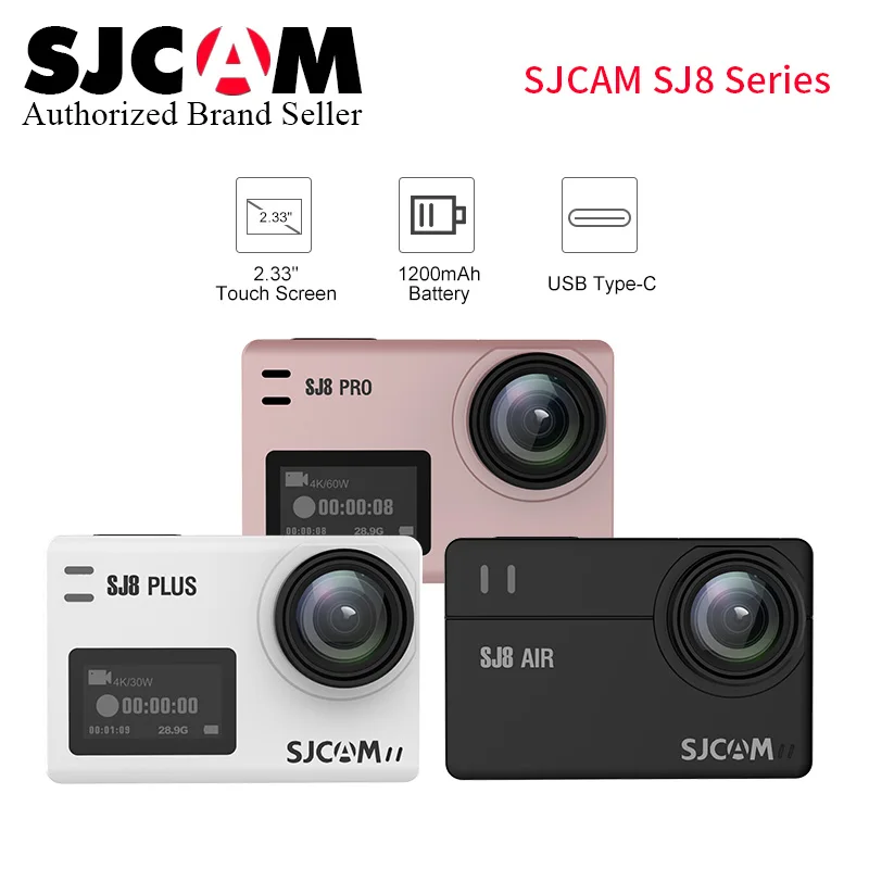 SJCAM SJ8 Pro/SJ8 Plus/SJ8 Air Экшн-камера yi 4K pro Водонепроницаемый Анти-встряхивание двойной сенсорный экран WiFi Пульт дистанционного управления Спорт DV
