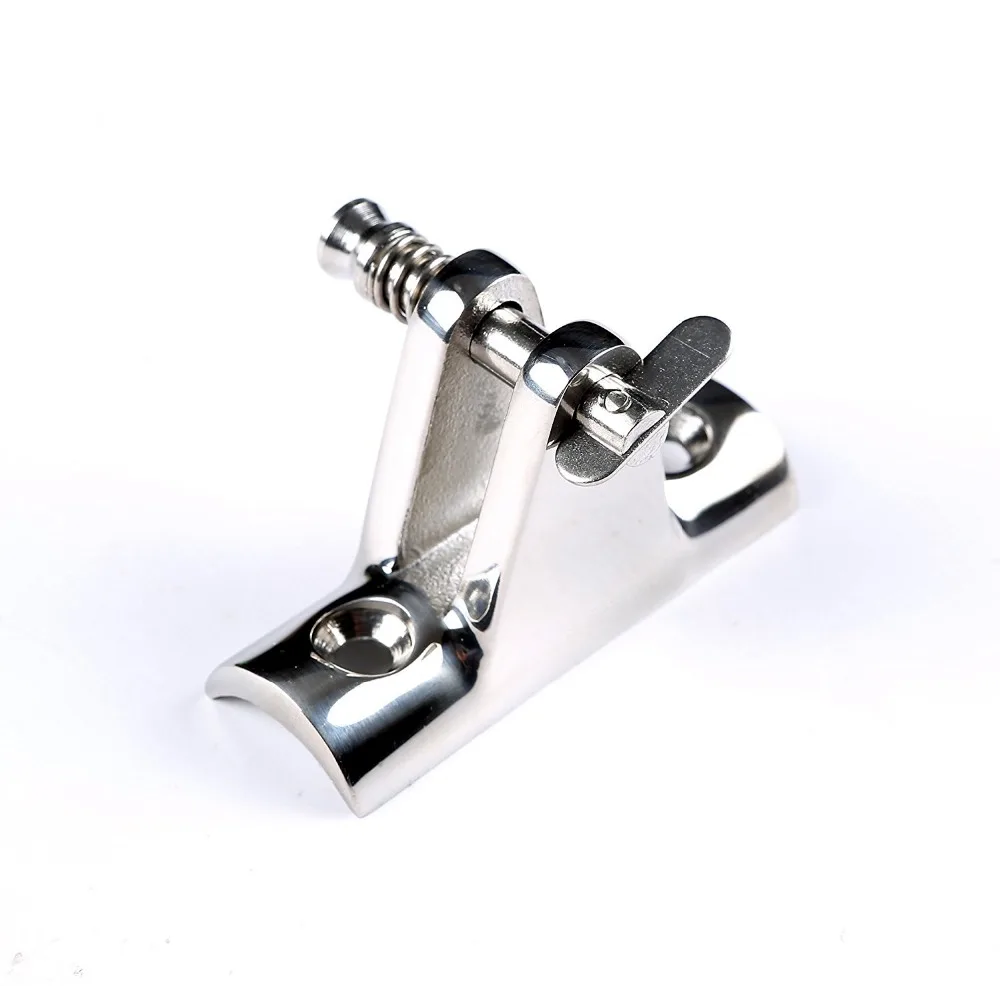 

Mizugiwa Concave Base Boat Bimini Top Deck Hinges with Quick Pins Marine Stainless Steel