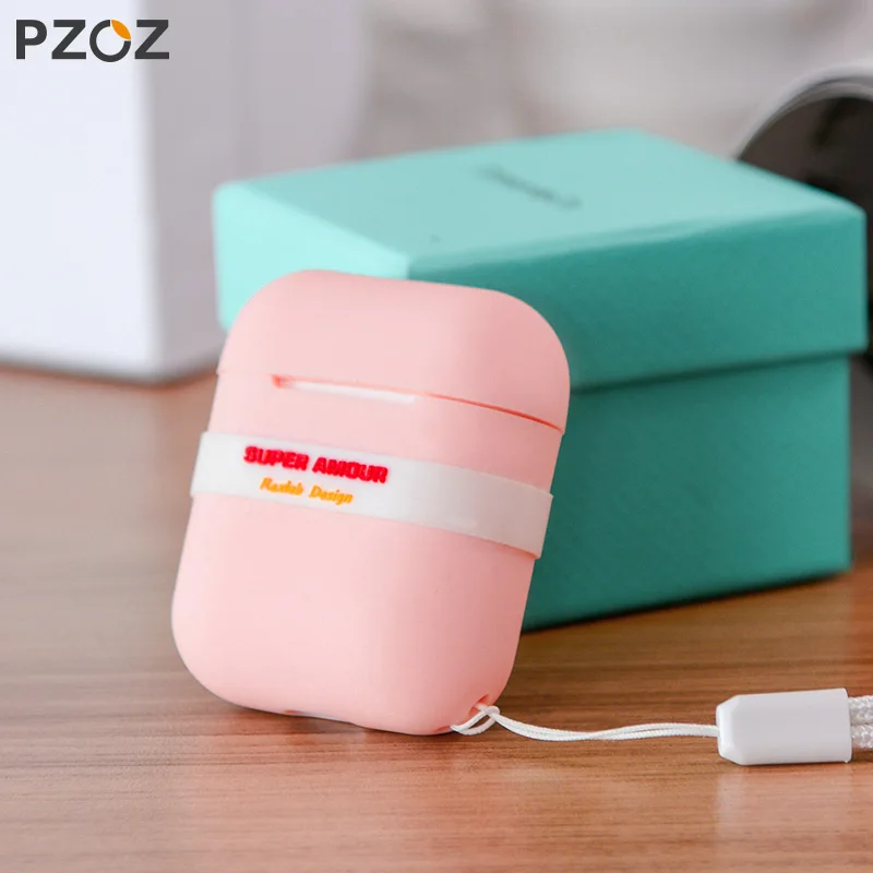 PZOZ чехол для Airpods Bluetooth беспроводные наушники защитный Apple Air Pods наушников