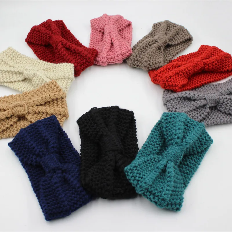 1PC Women Lady Crochet Fishbone Hair Band Turban Knitted Headband Headwrap Winter Ear Warmer Hairband Girls Accessories |