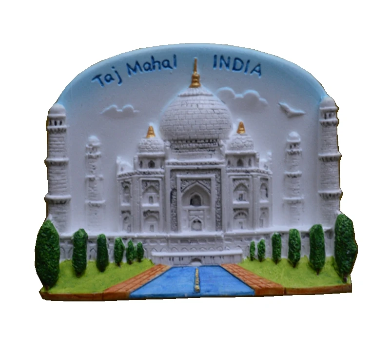 

Высококачественный Тадж-Махал, Индия, ароматерапия, холодный фарфор, 3D магниты на холодильник, дорожные сувениры, магнитные наклейки на хол...